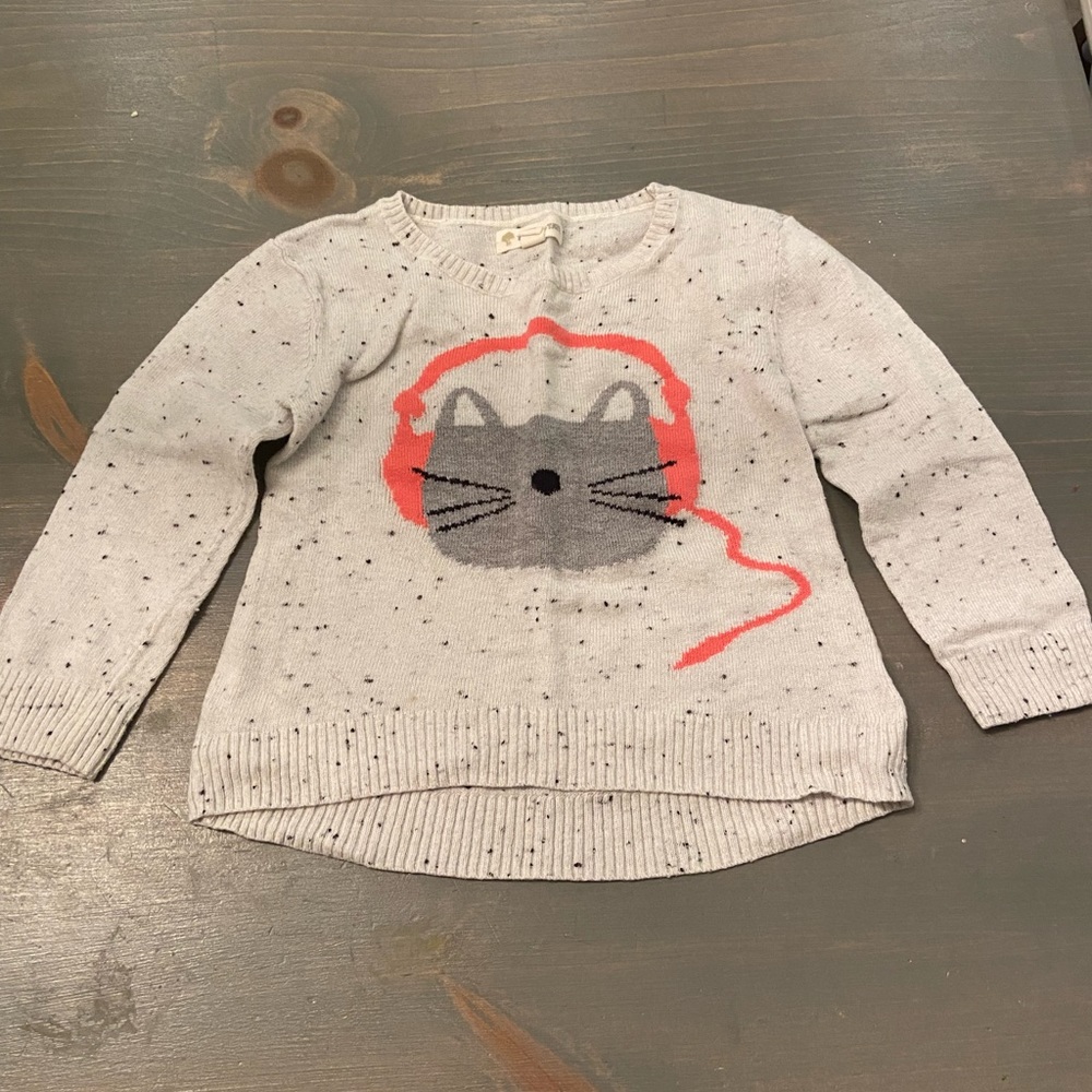 Tucker and Tate size 2 cat sweater EUC